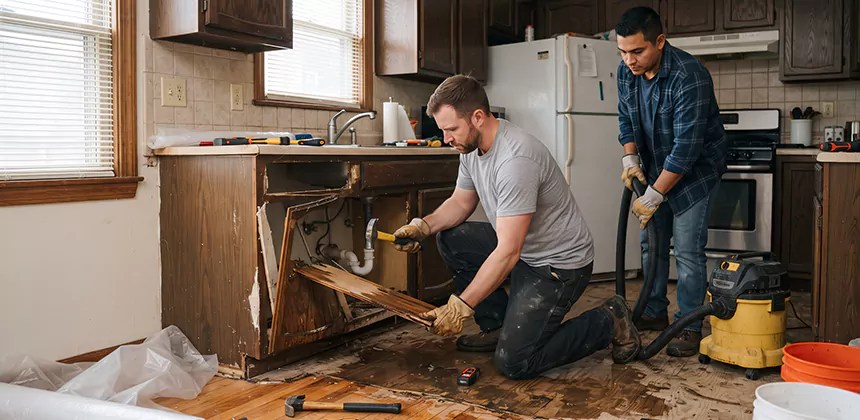 Repairing Water Damaged MDF Cabinets in Euless